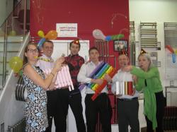 Some of the team celebrating Central Heating Day