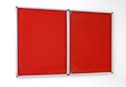 Standard Tamperproof Notice Board with red felt backing.