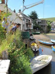 Reid Lifting Porta-Davit 1000 launches boat in Devonshire
