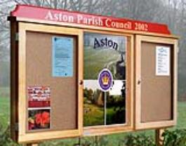 Commemorative notice board in oak
