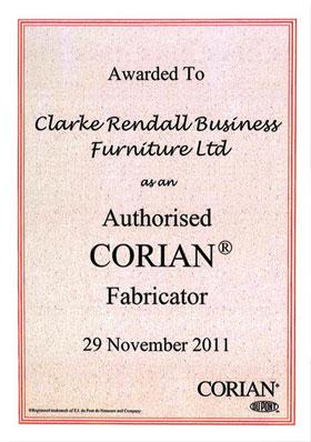 Corian Certificate