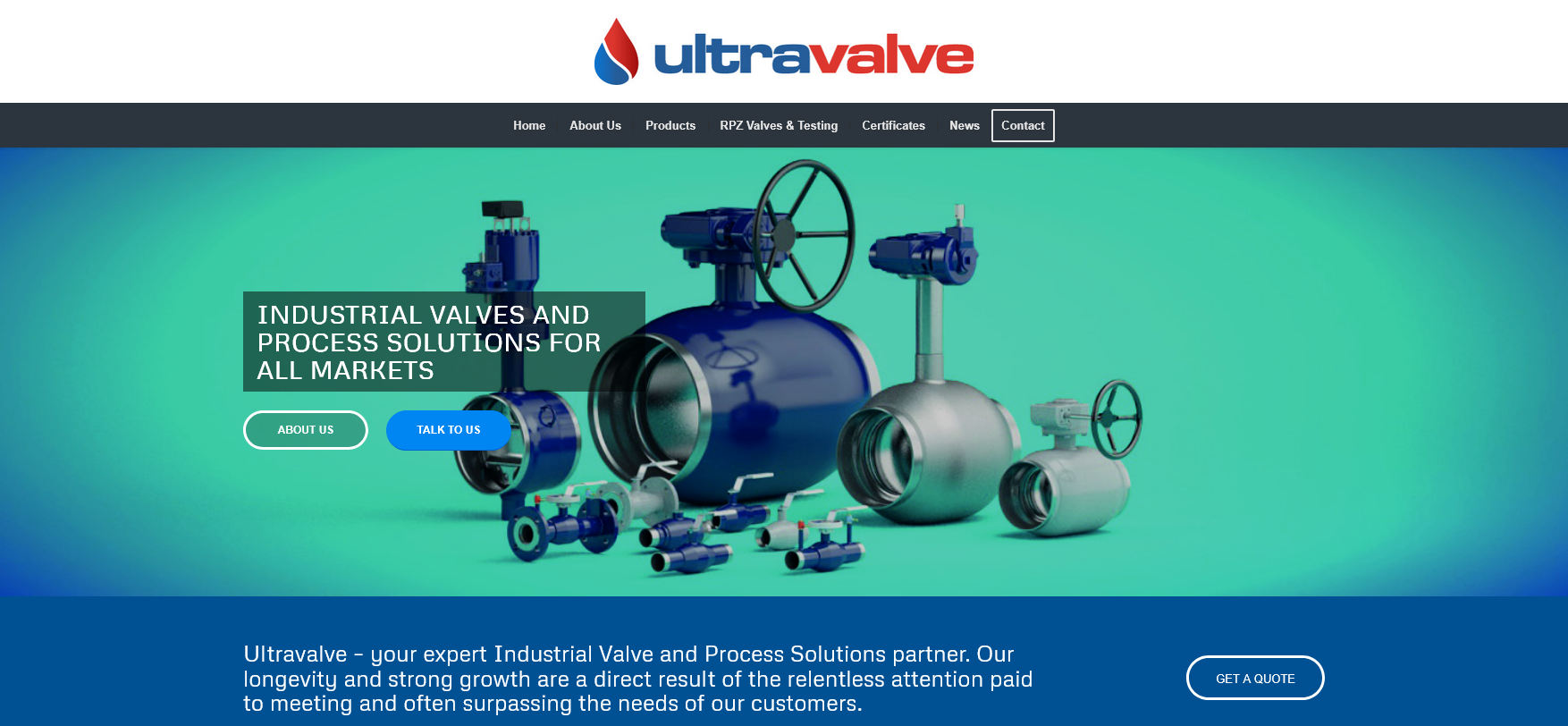 Ultravalve Ltd Website Screenshot 001