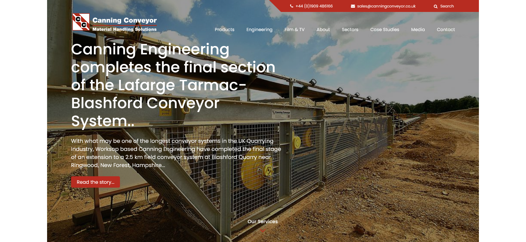 Canning Conveyor Website Screenshot 001