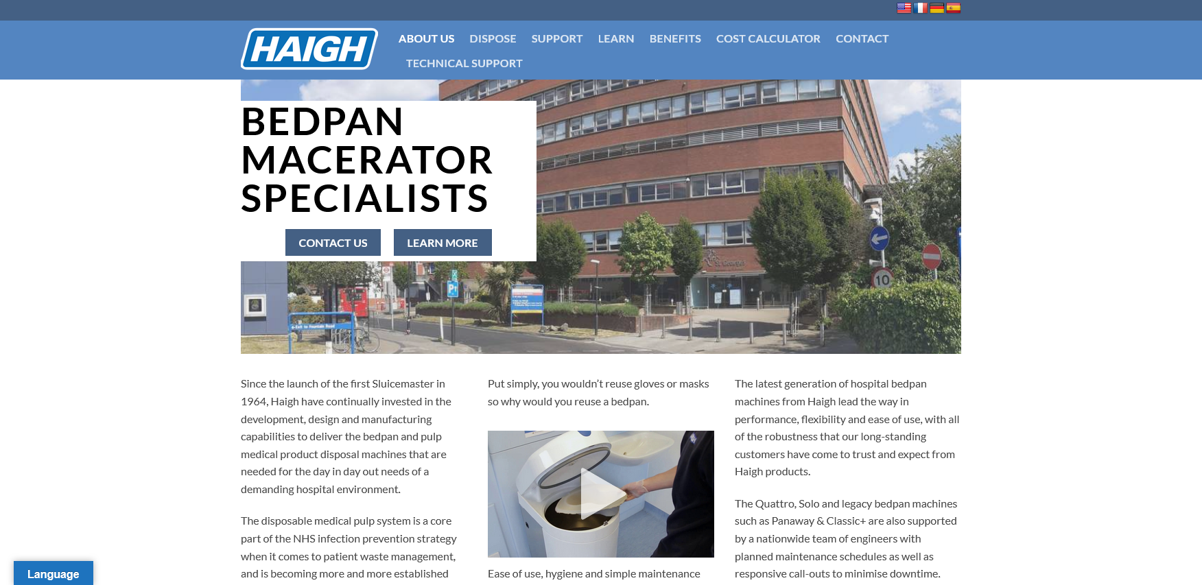 Haigh Engineering Website Screenshot 001