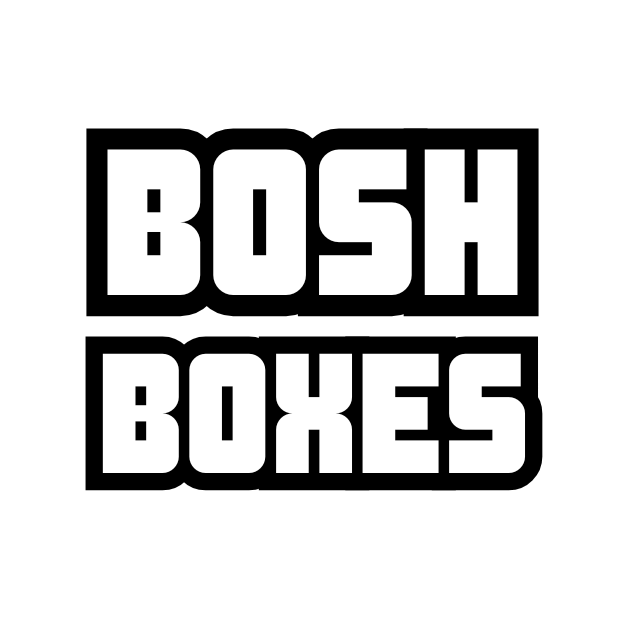 Bosh Boxes Ltd Logo In Black And White