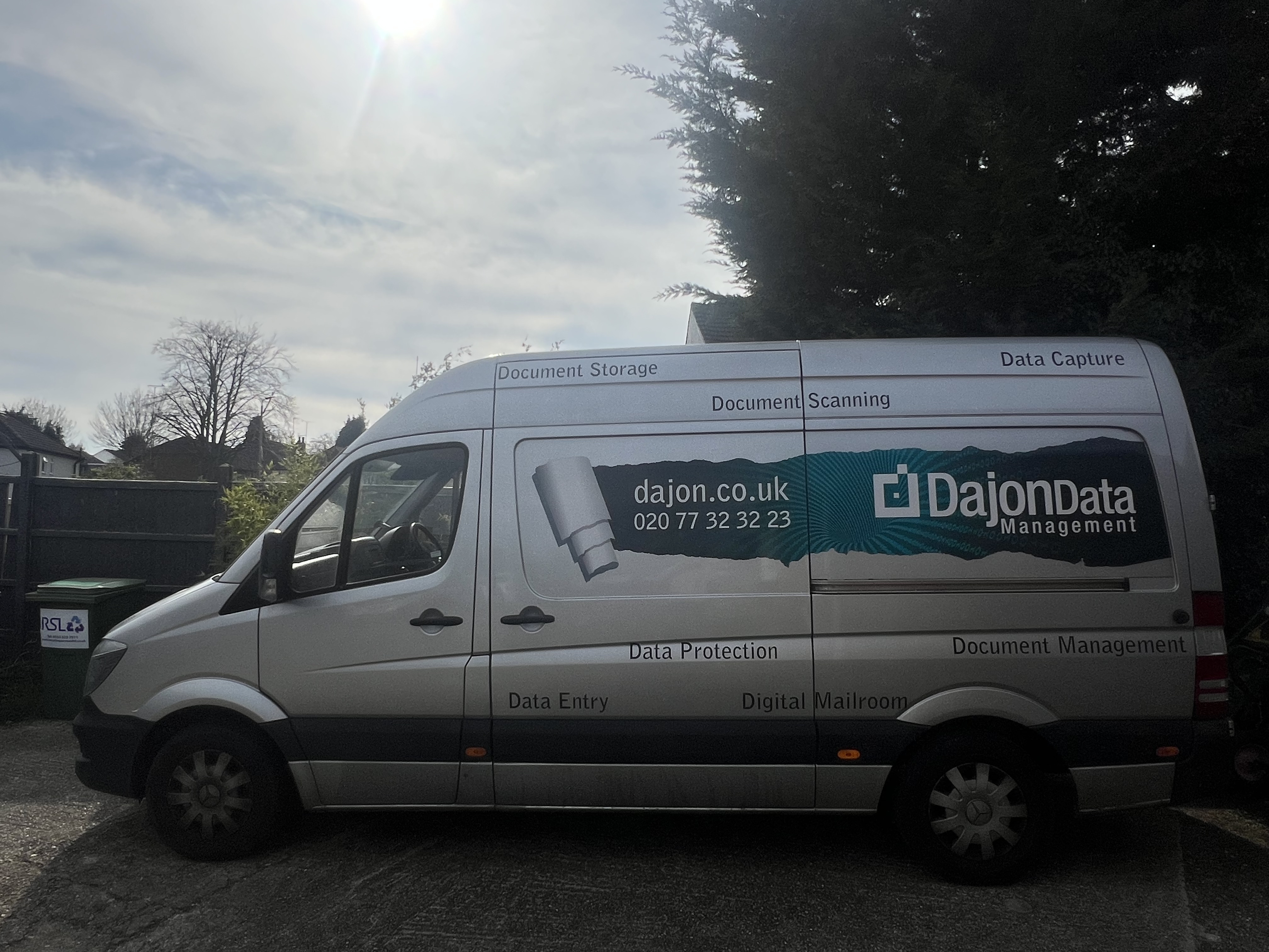 Part of Dajon Data Management's fleet of vehicles