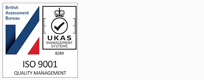 British Assessment Bureau - ISO 9001 QUALITY MANAGEMENT - UKAS MANAGEMENT SYSTEMS Logo