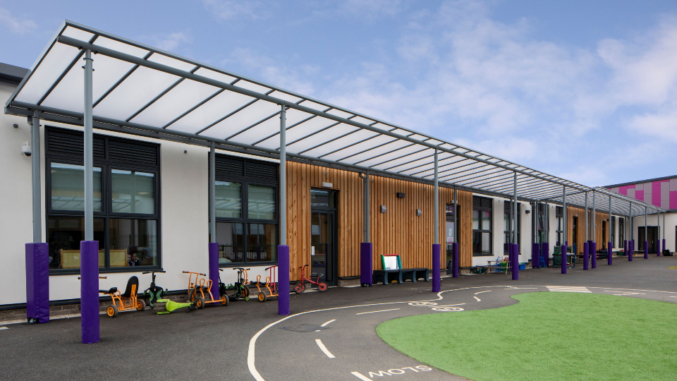 Transform outdoor play areas with A&S Landscape playground shelters for schools.