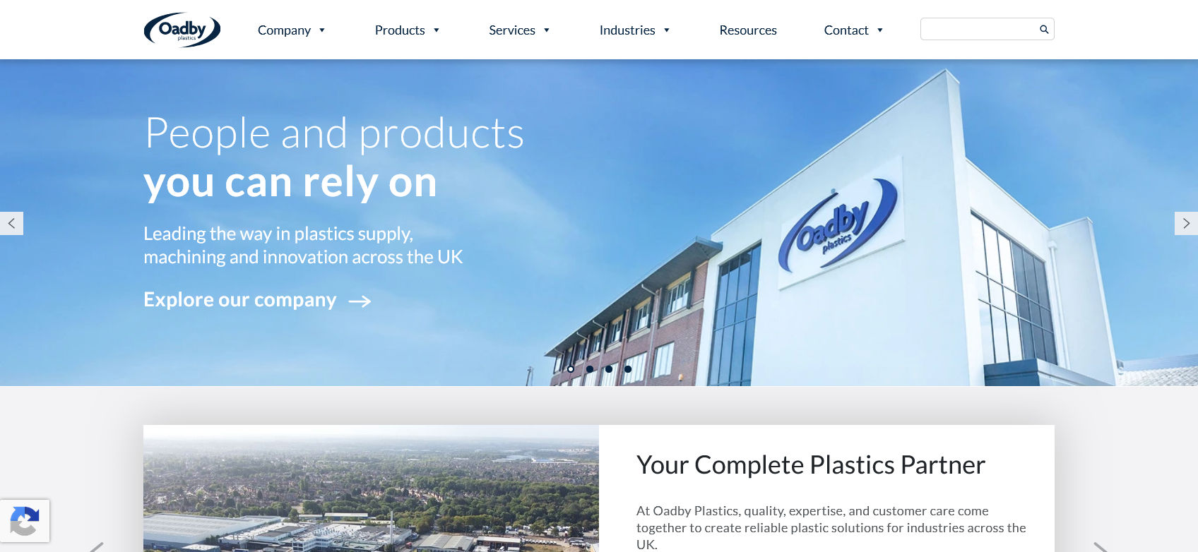 Oadby Plastics Ltd Website Screenshot 001