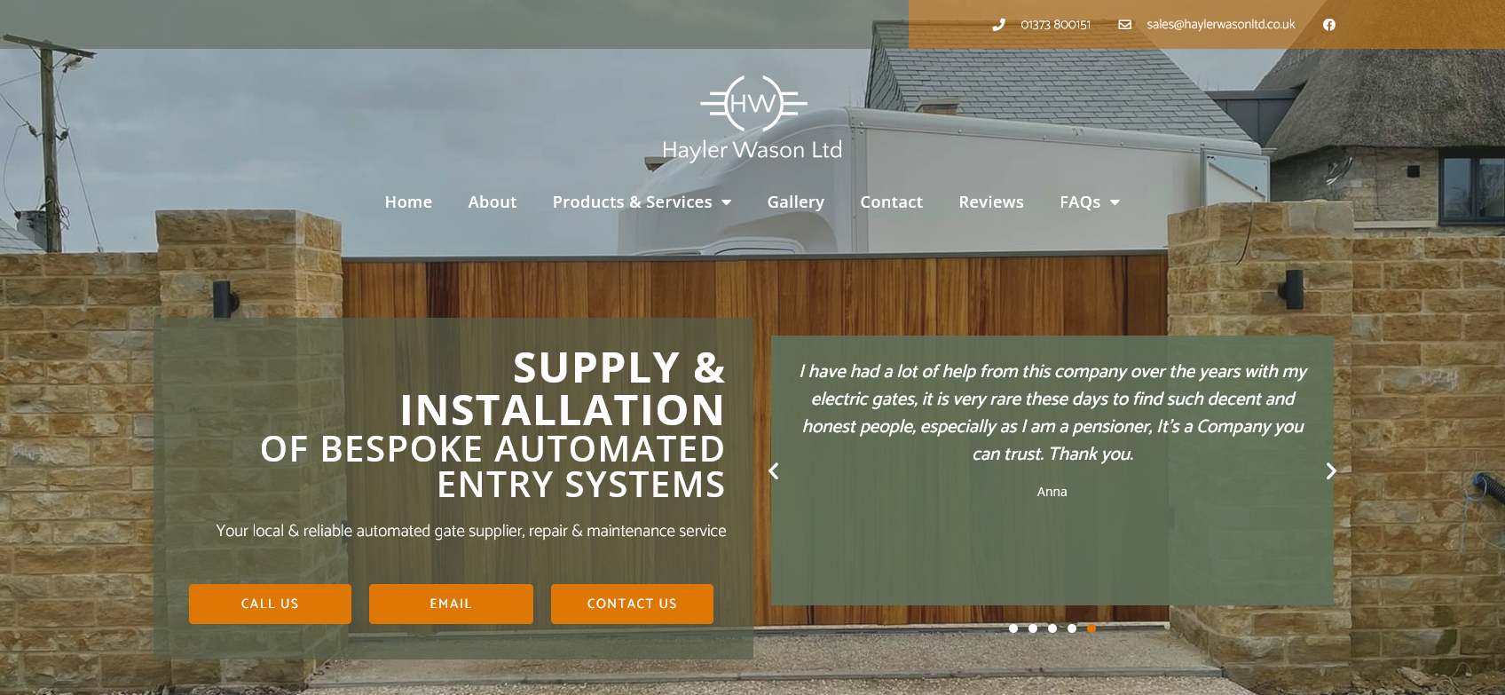 Hayler Wason Ltd Website Screenshot 001