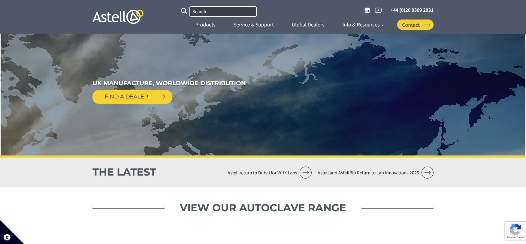 Astell Scientific Ltd Website Screenshot 001