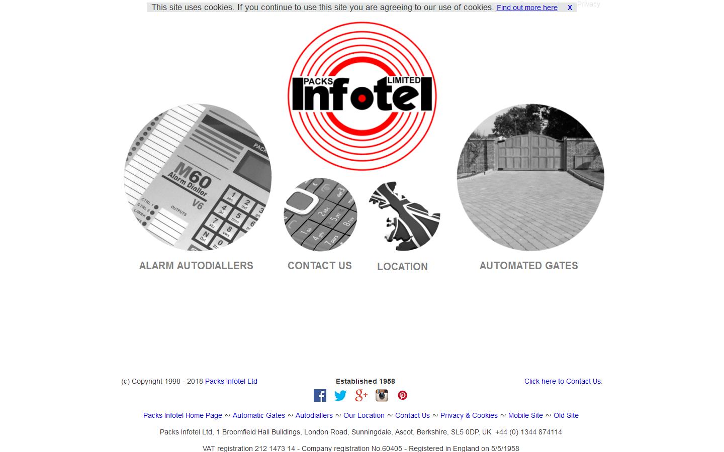 Packs Infotel Ltd Website