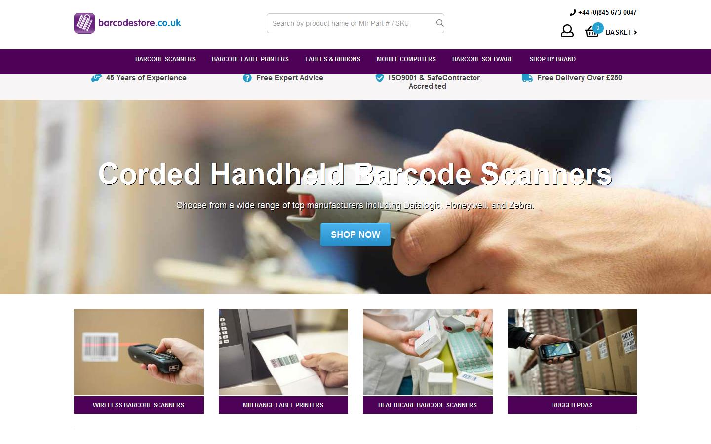 barcodestore.co.uk Website