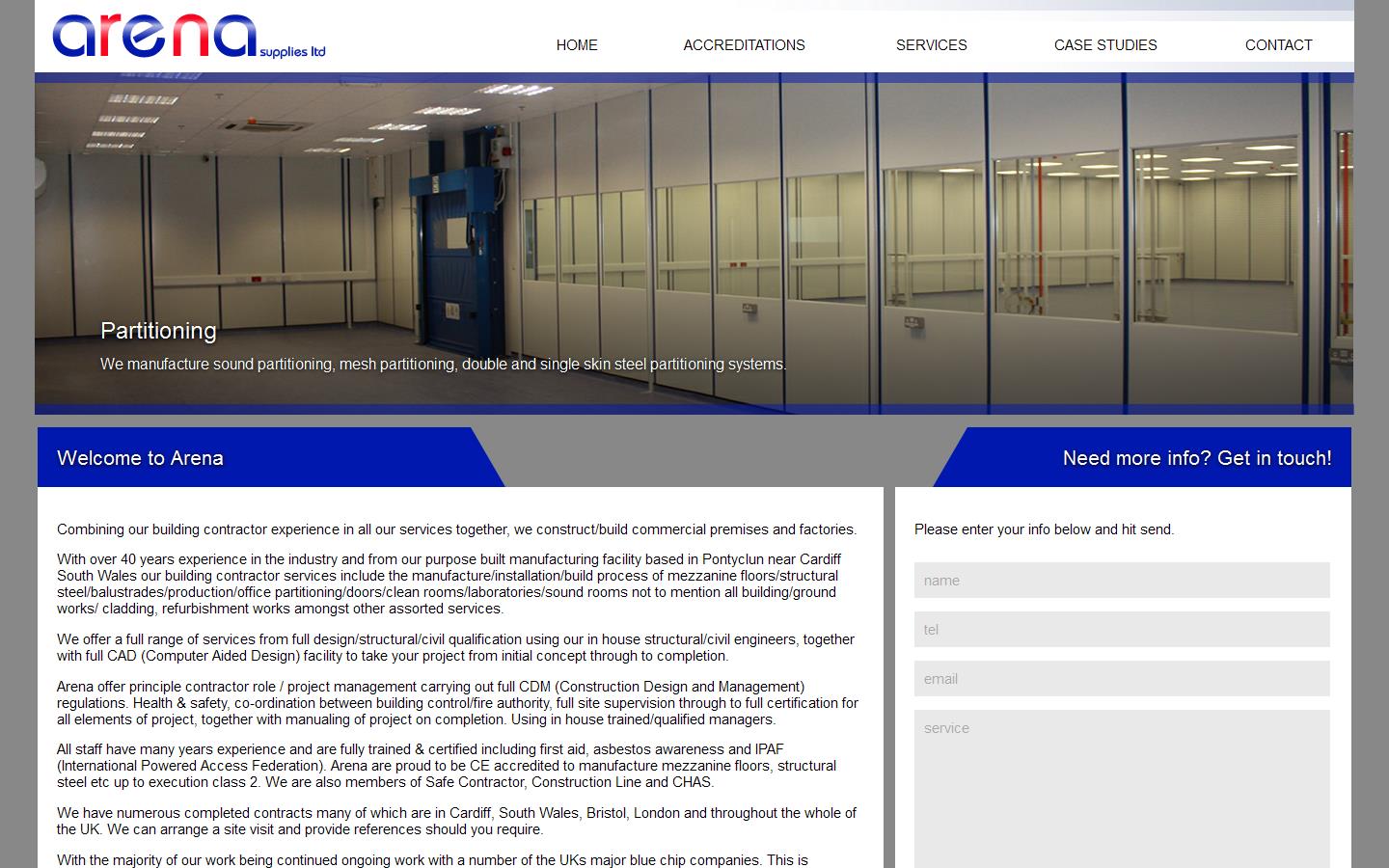 Arena Supplies Ltd Website