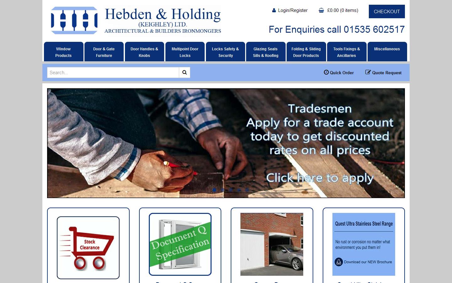 Hebden & Holding Keighley Ltd Website