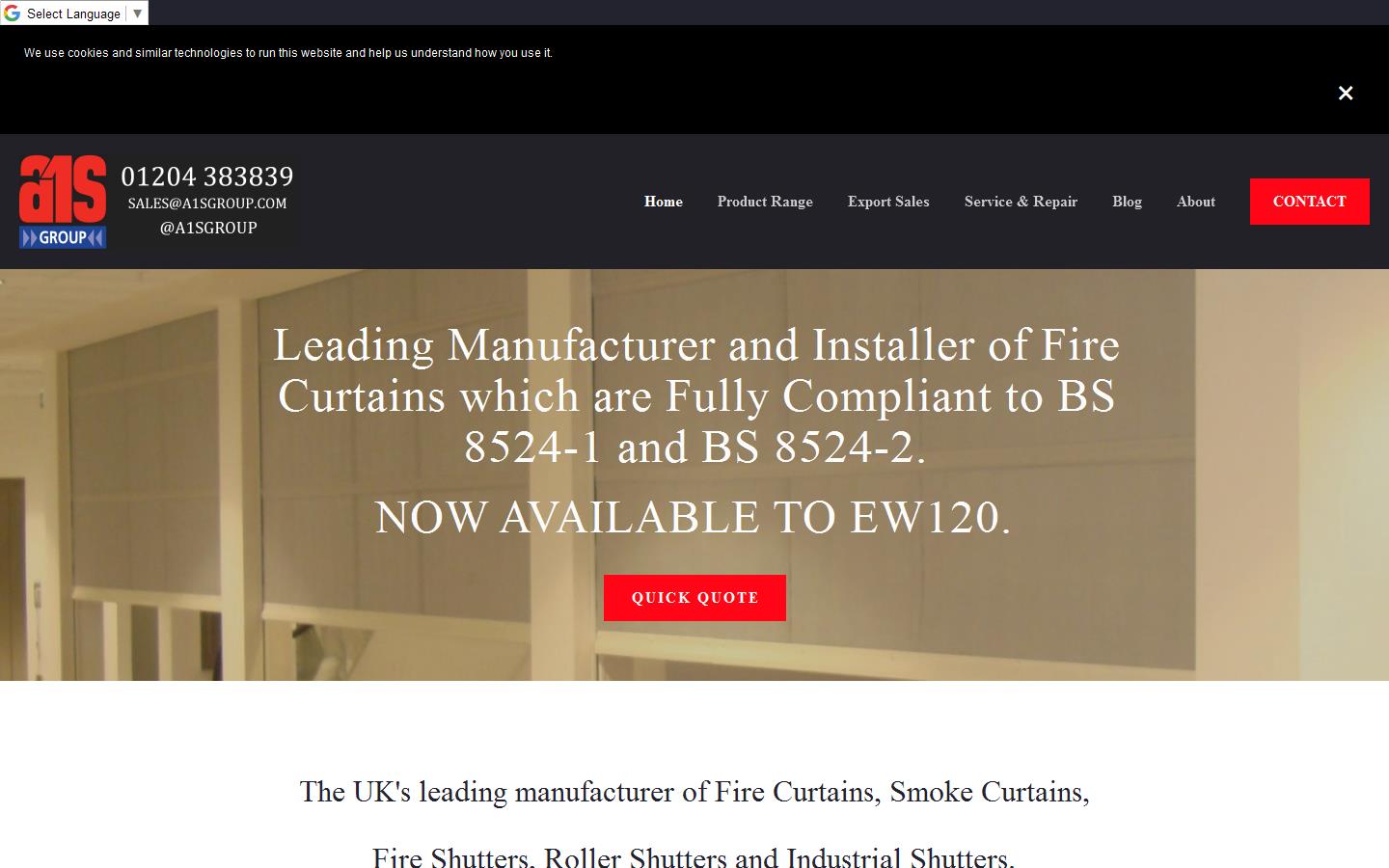 A1 Shutters Ltd Website
