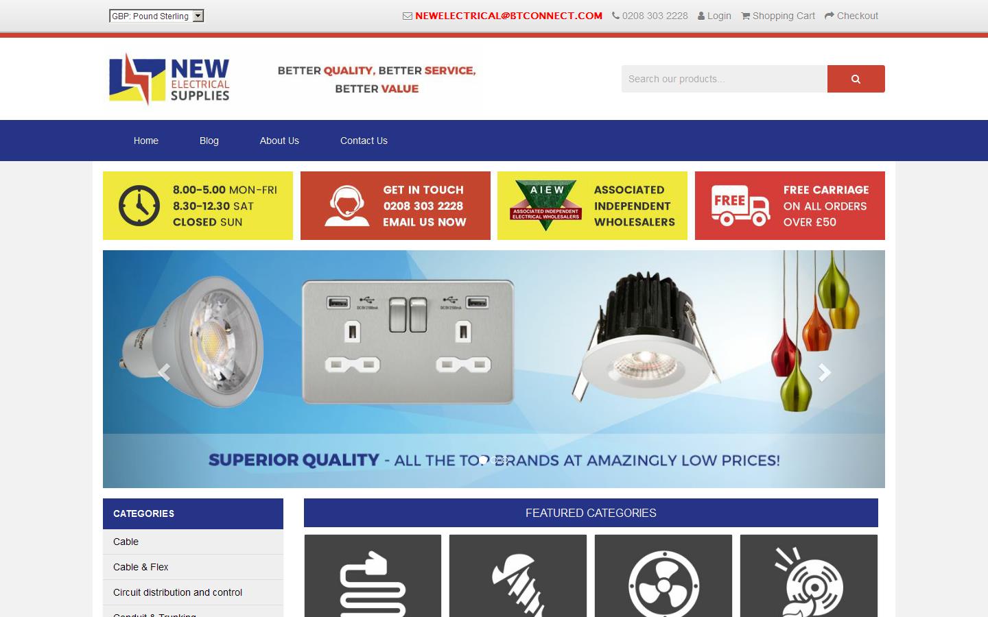 New Electrical Supplies Website