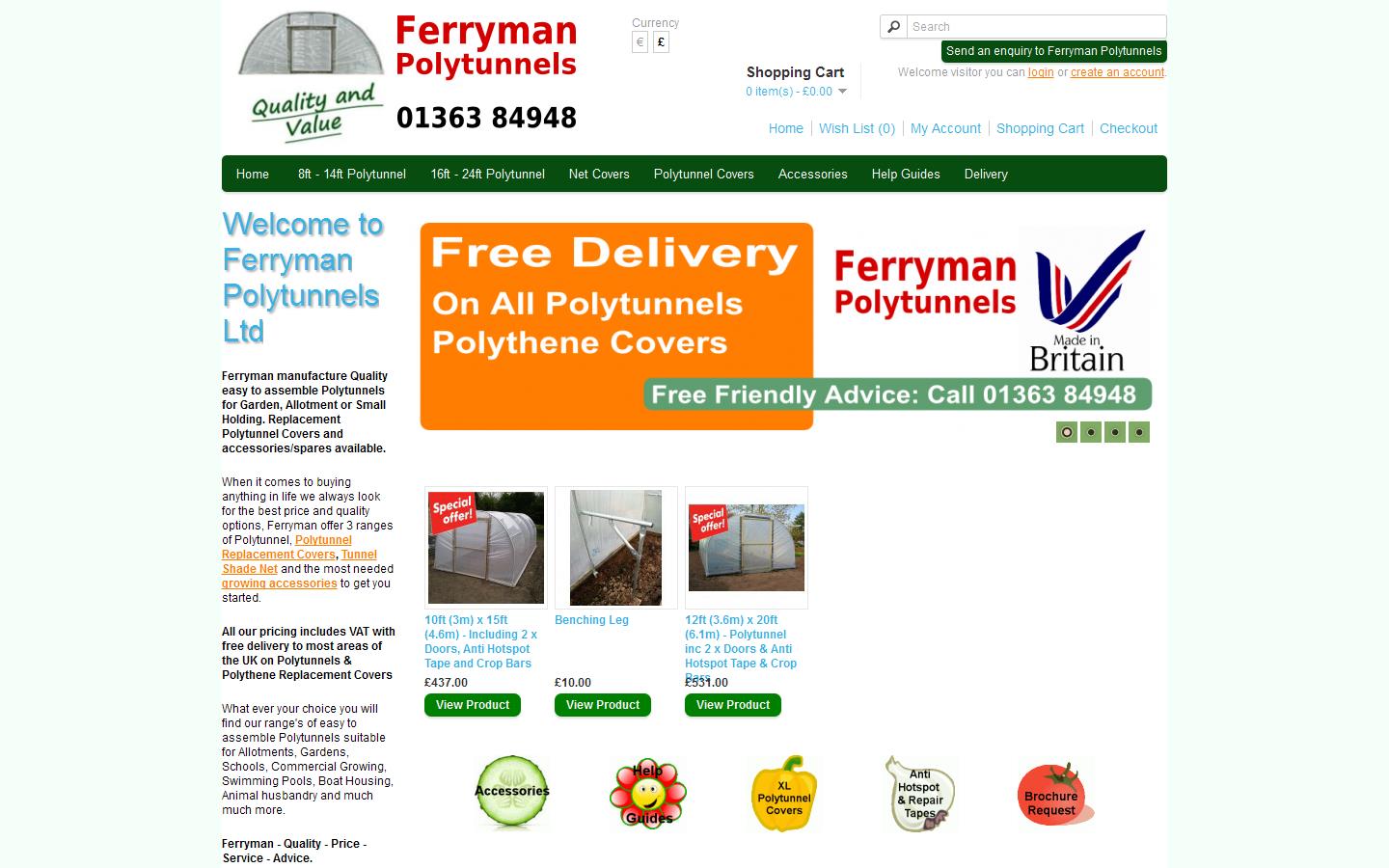 Ferryman Polytunnels Ltd Website