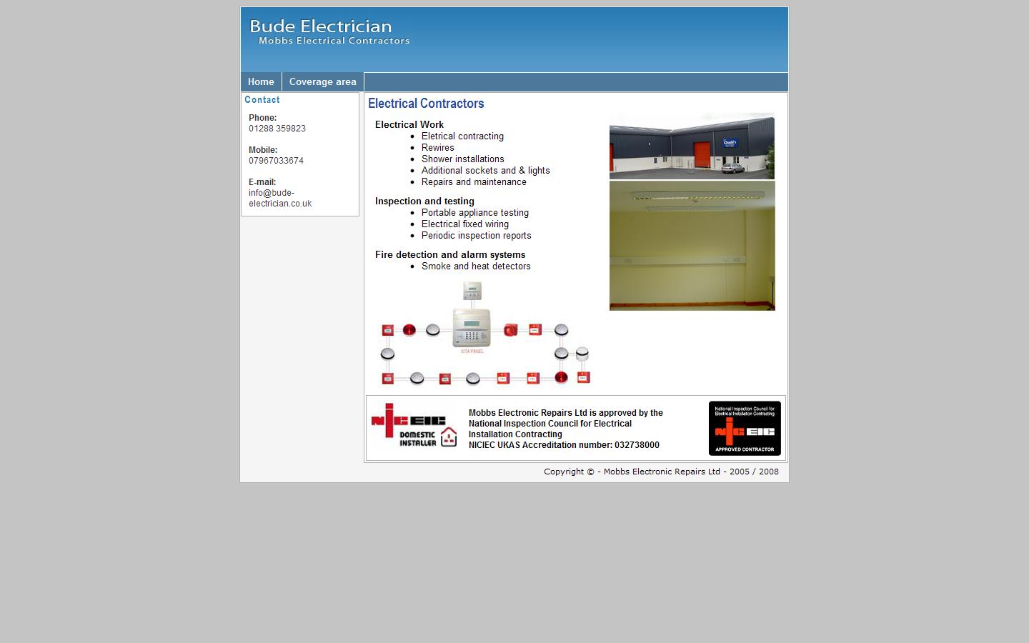 Mobbs Electrical Contractors Website
