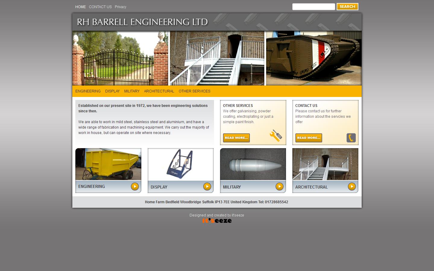 R H Barrell Engineering Ltd Website