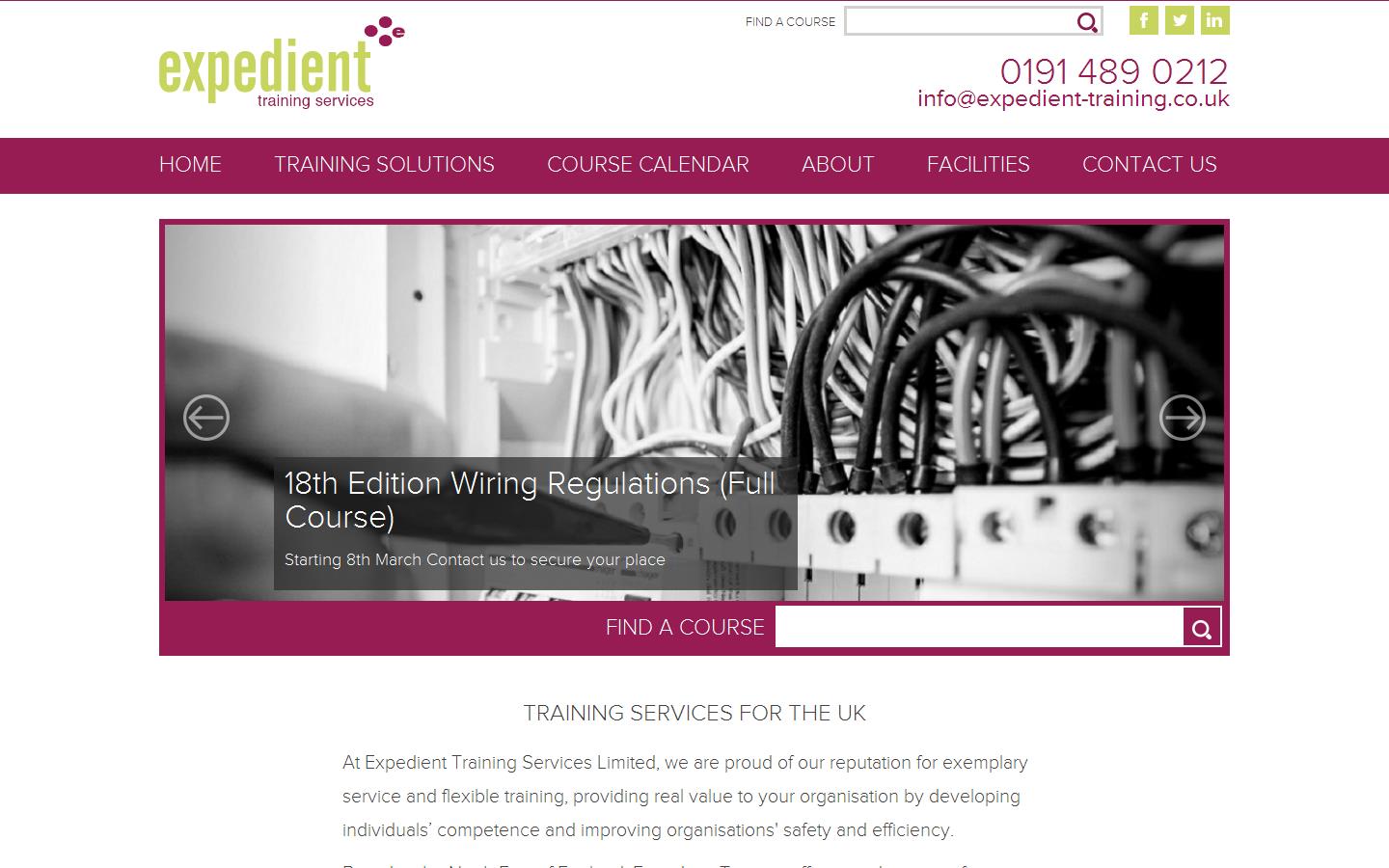 Expedient Training Services Ltd Website