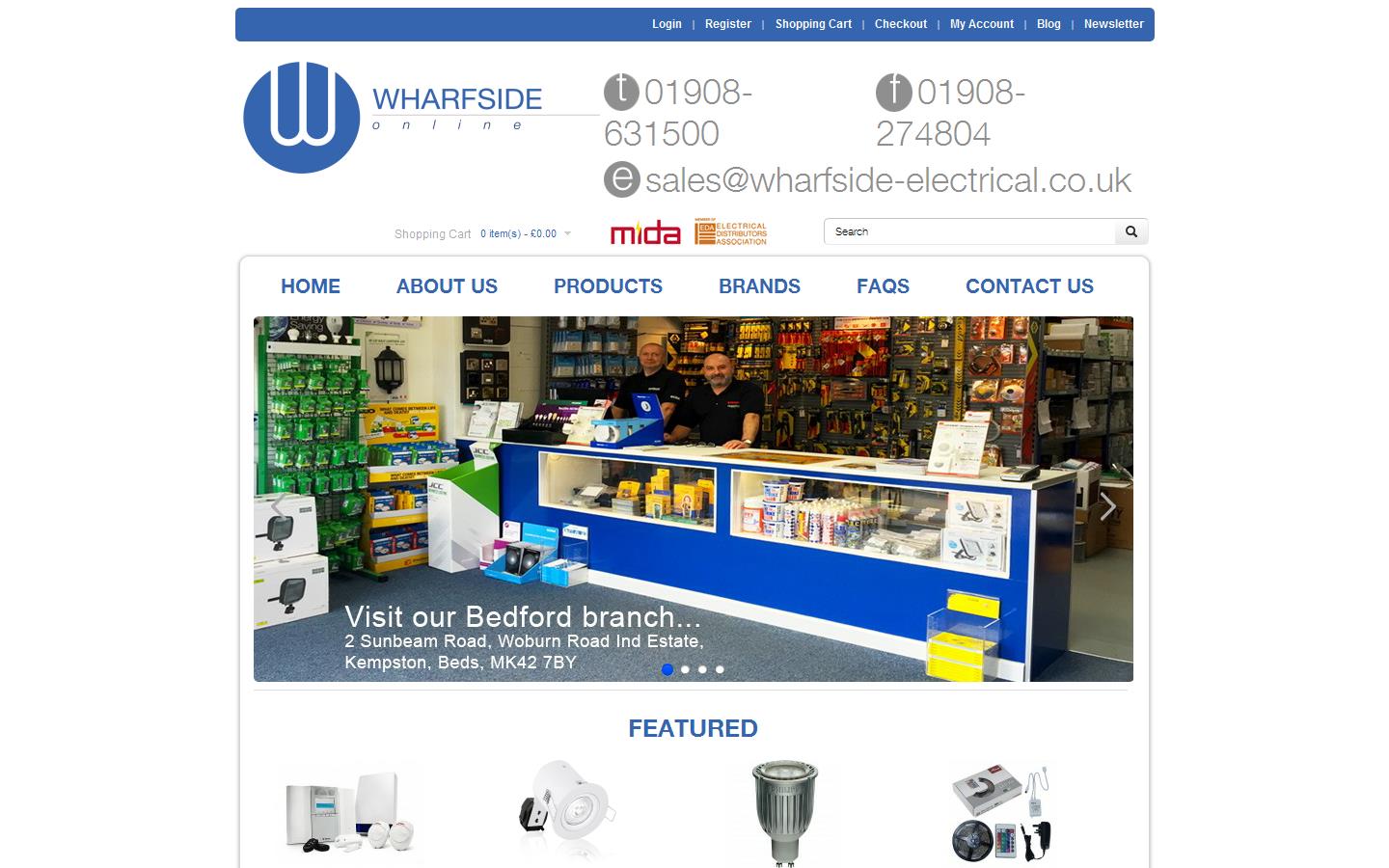 Wharfside Electrical Wholesalers Ltd Website
