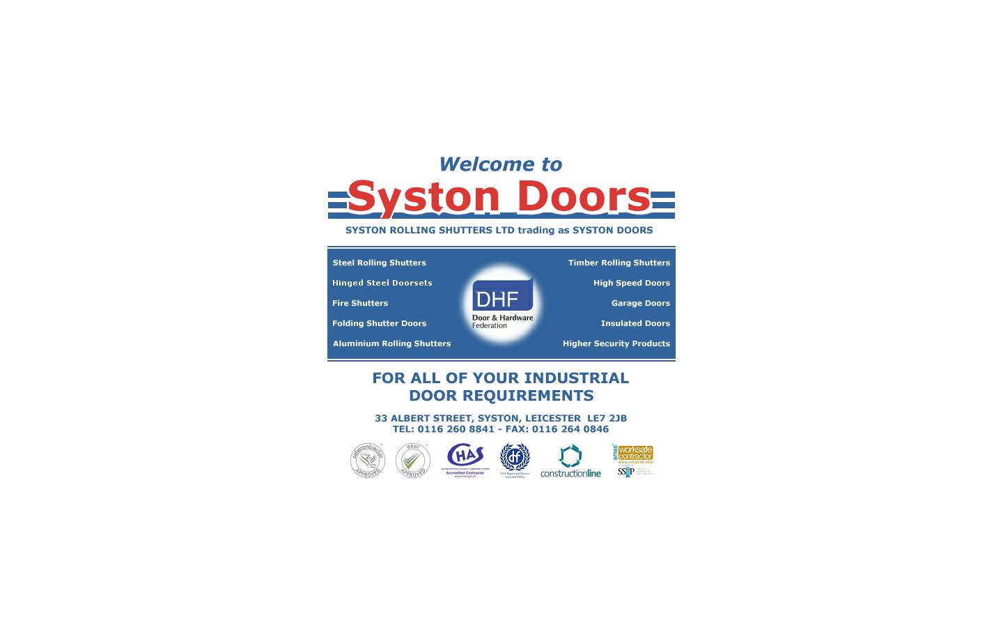 Syston Doors Website