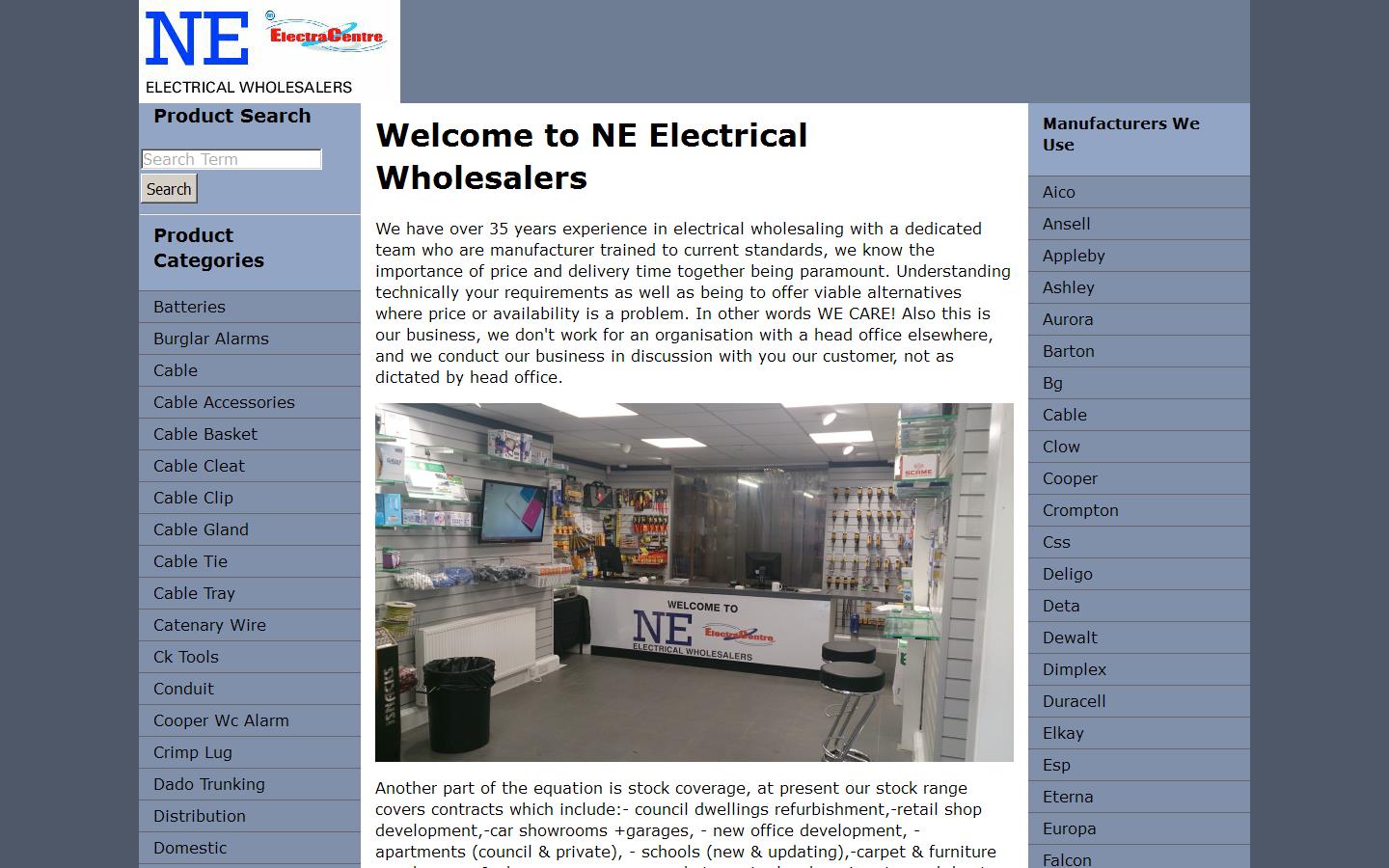 N E Electrical Website