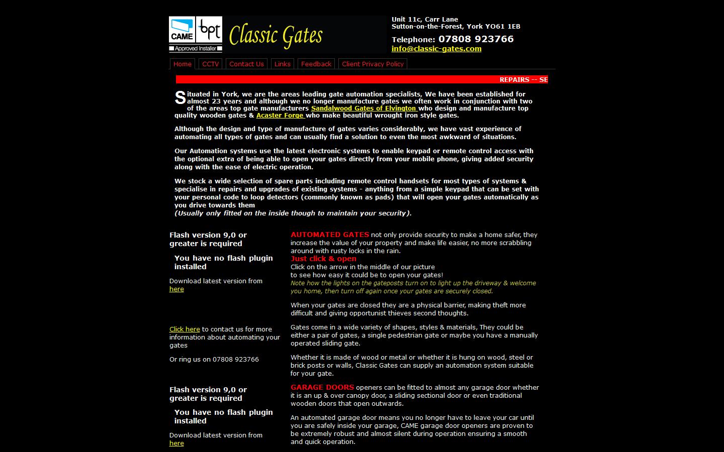 Classic Gates Website