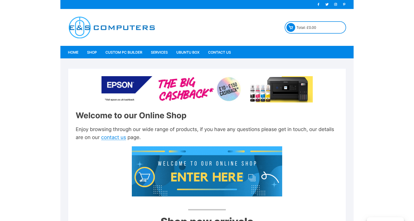 E & S Computers Website