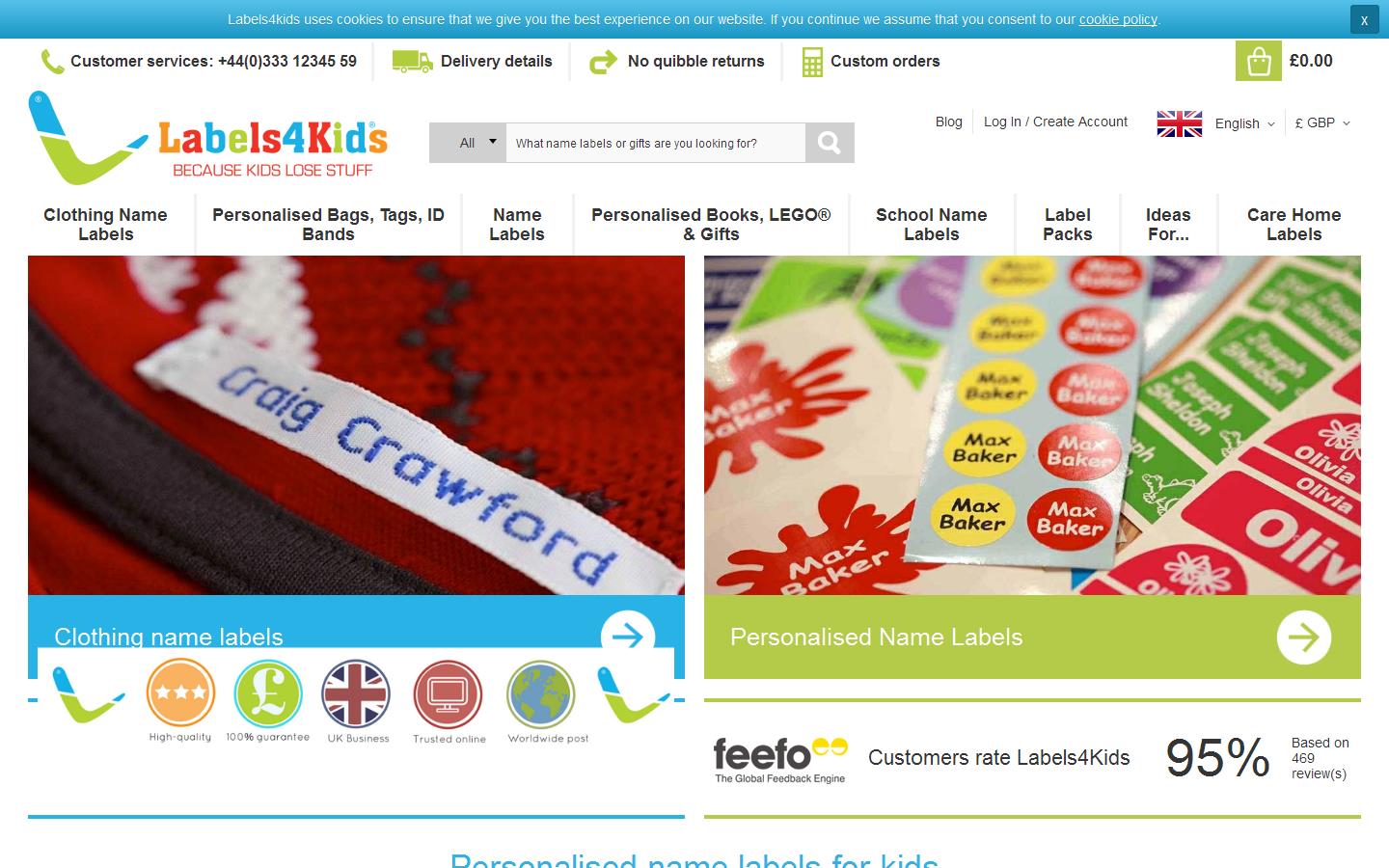 Labels4kids Website