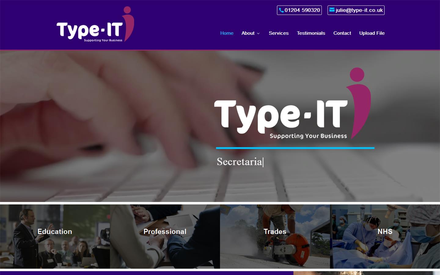 Type-it Office Services Website