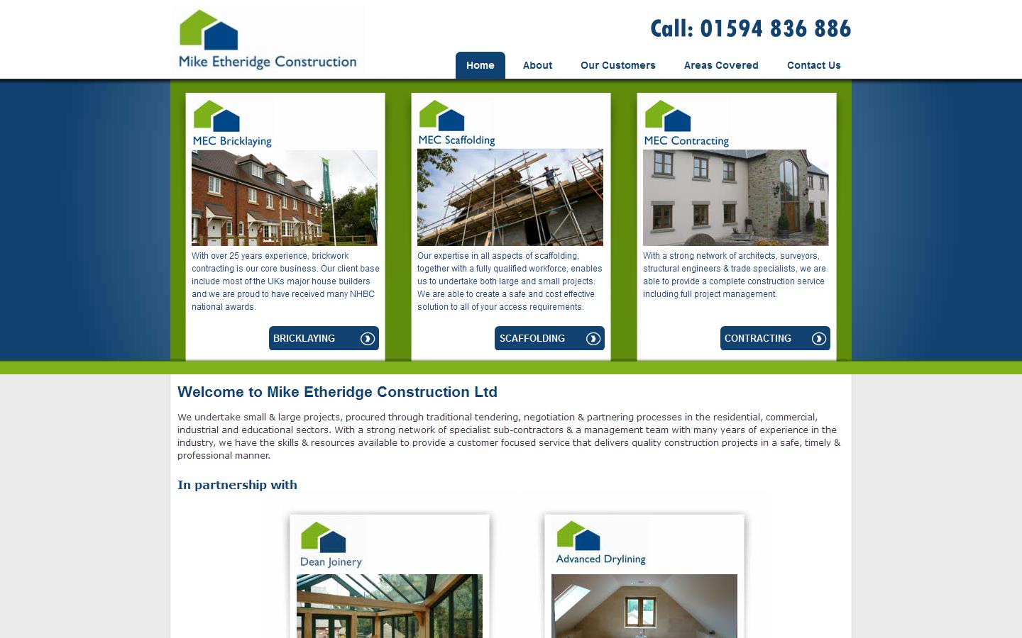 Mike Etheridge Construction Ltd Website