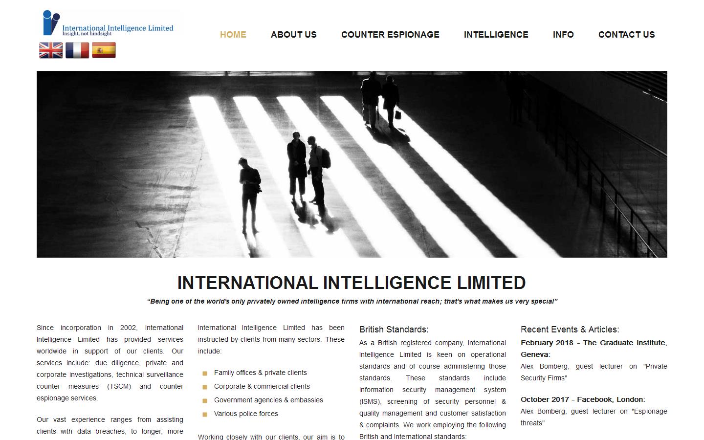 International Intelligence Ltd Website