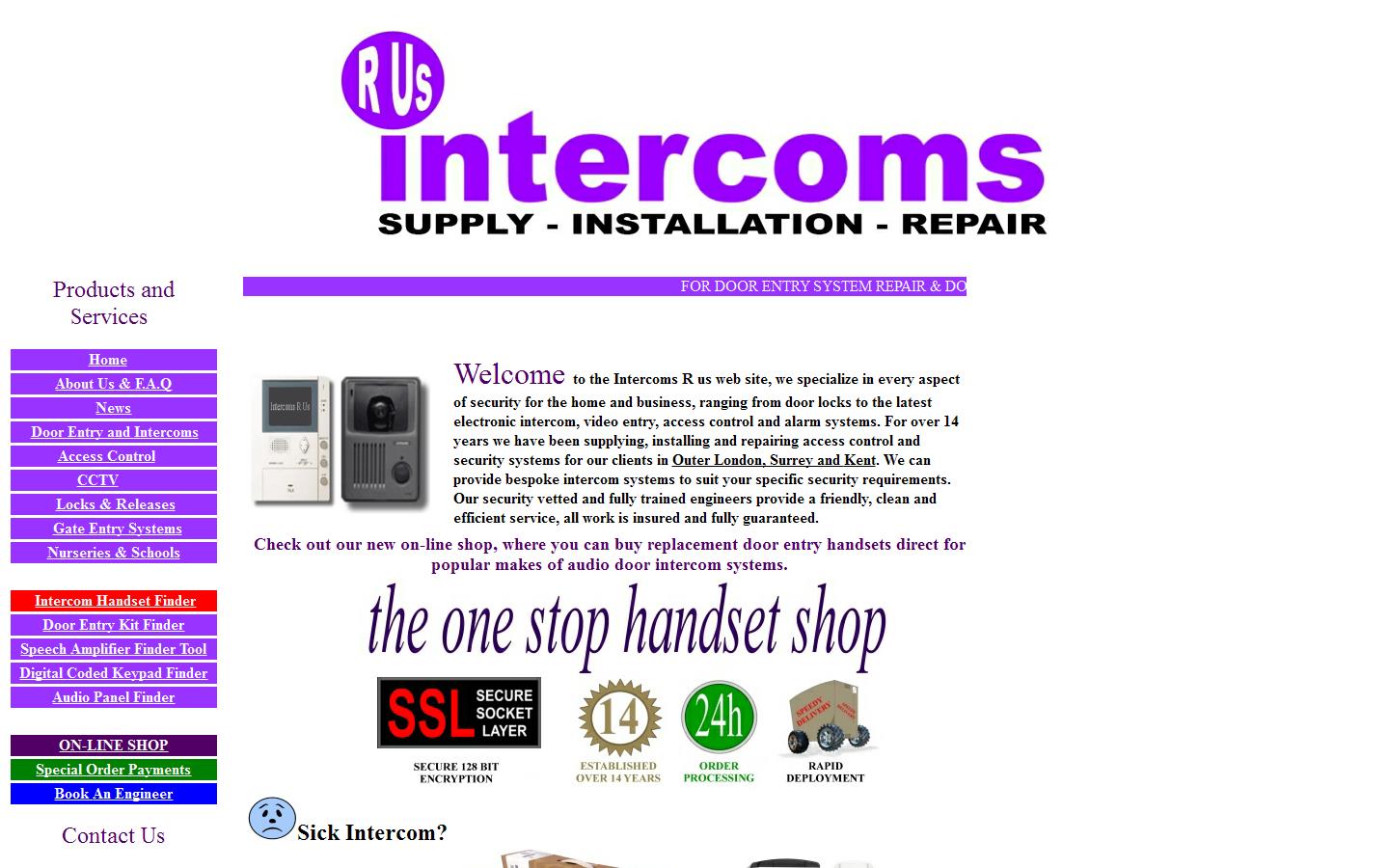 Intercoms R Us Ltd Website