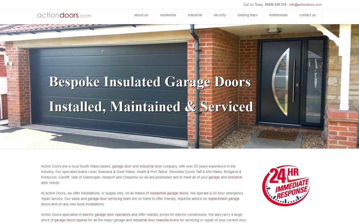 Action Door Services Website