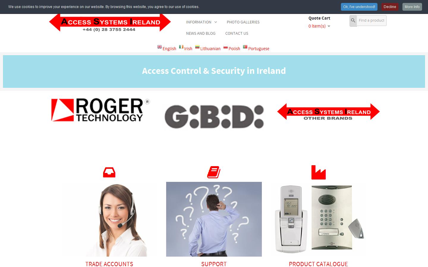 Access Systems Ireland Website