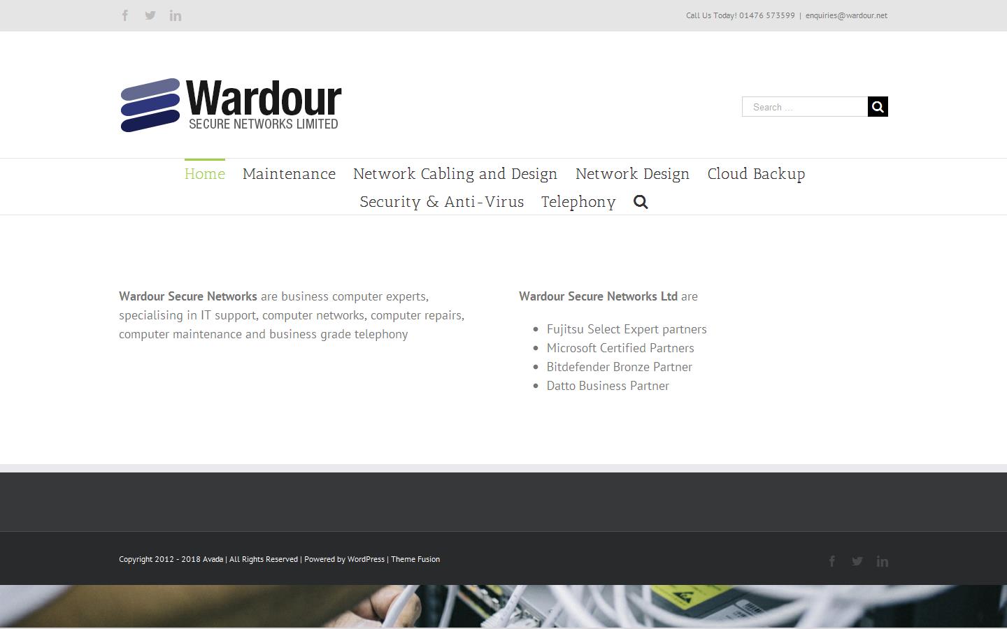Wardour Secure Networks Ltd Website