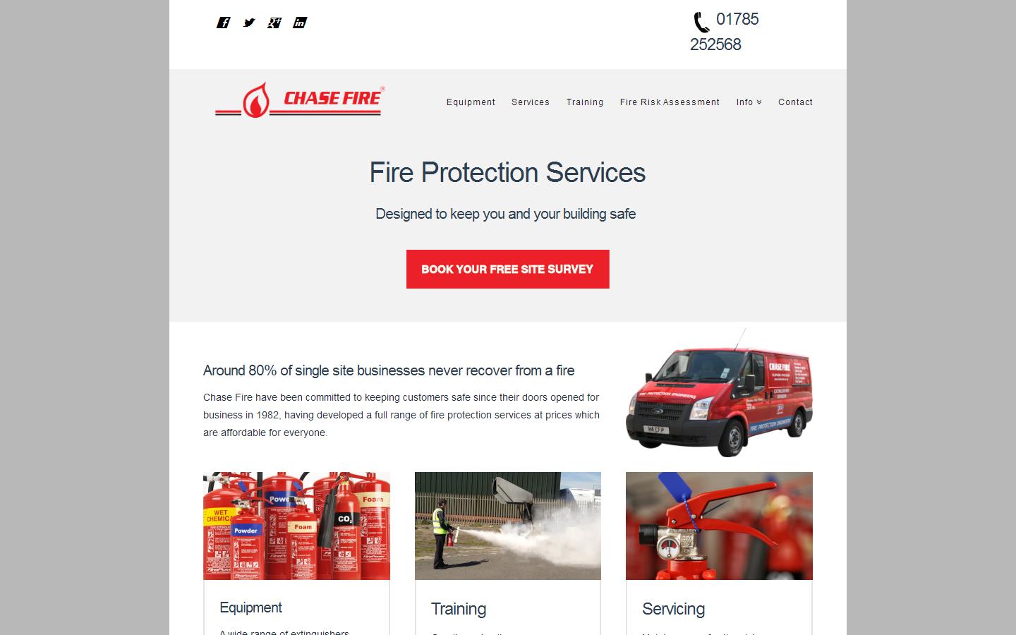 Chase Fire Protection Ltd Website