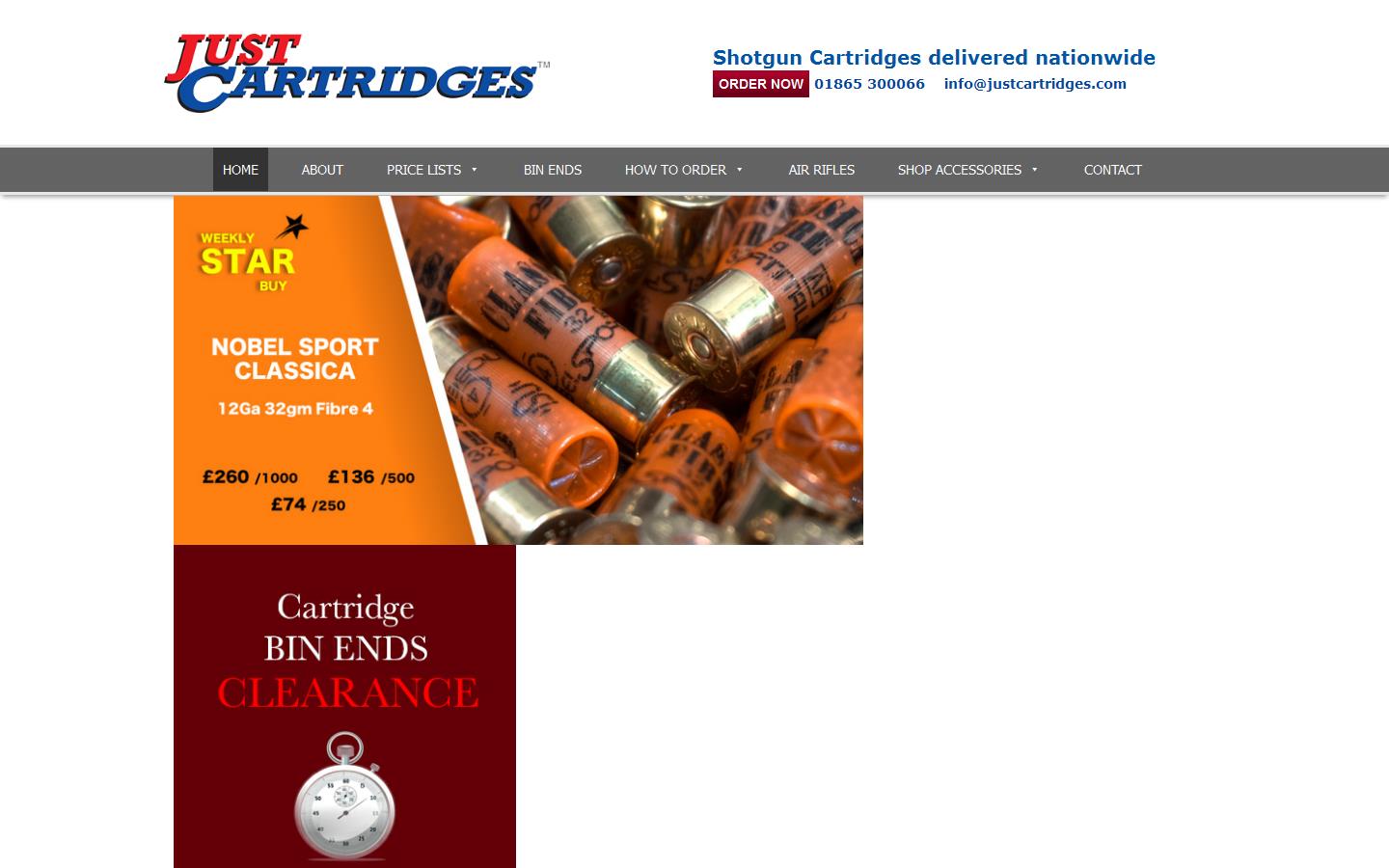 Just Cartridges Website