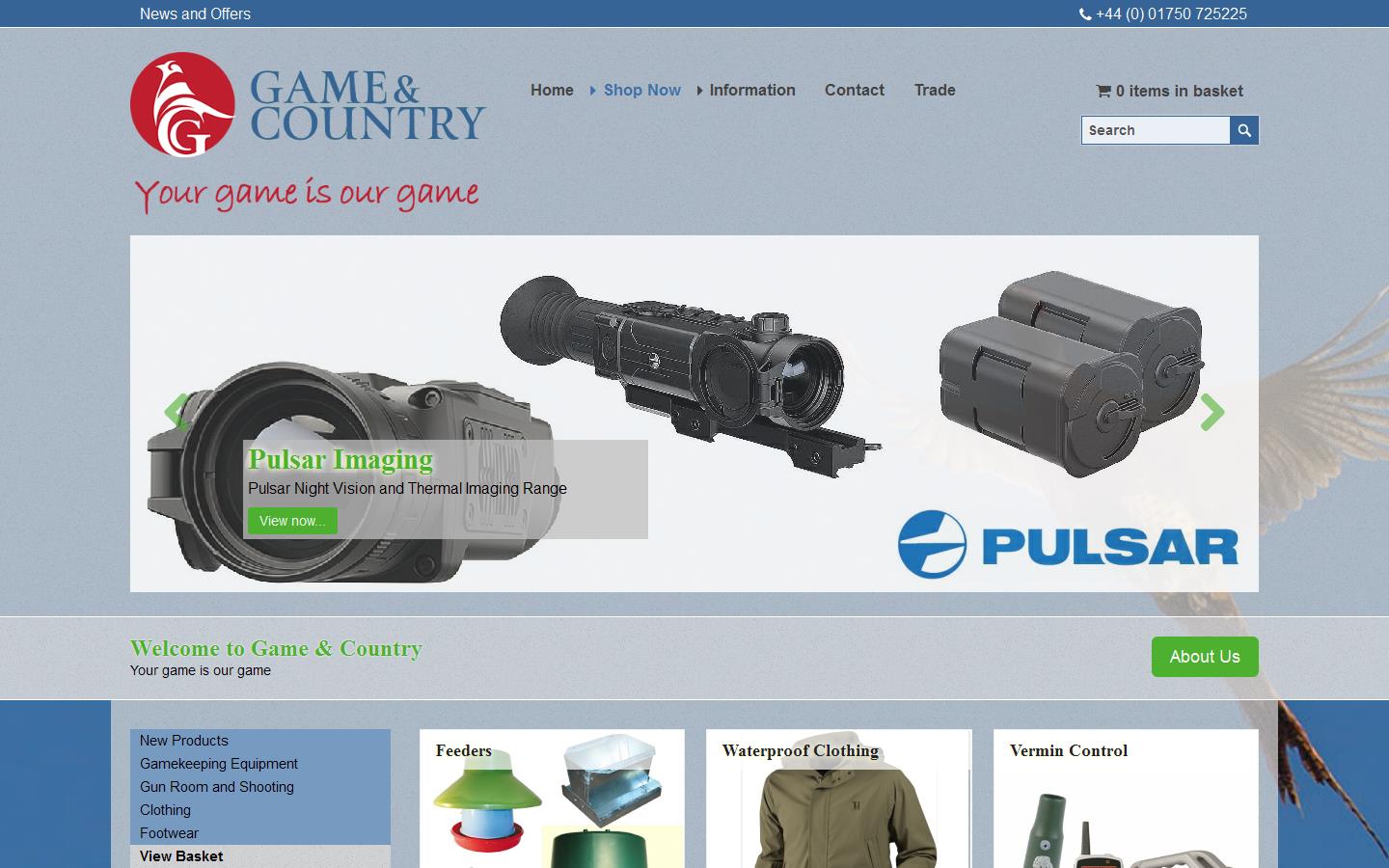 Game & Country Ltd Website