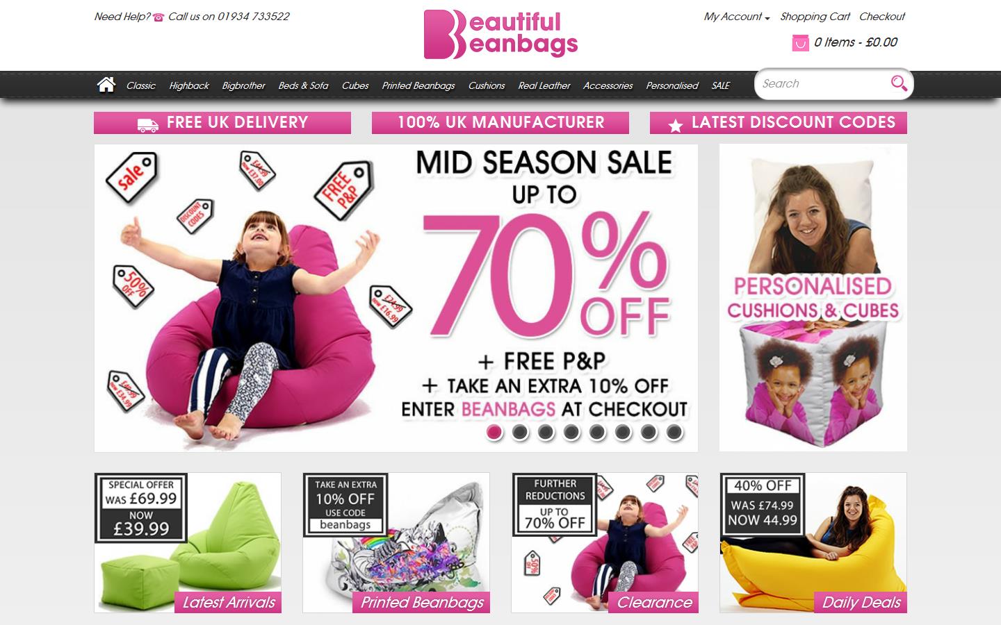 Beautiful Beanbags Website