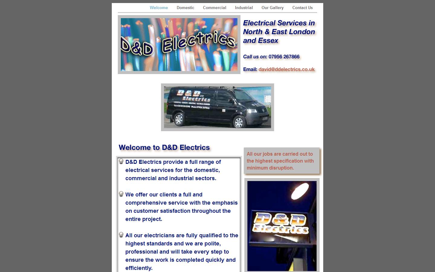 D & D Electrics Website