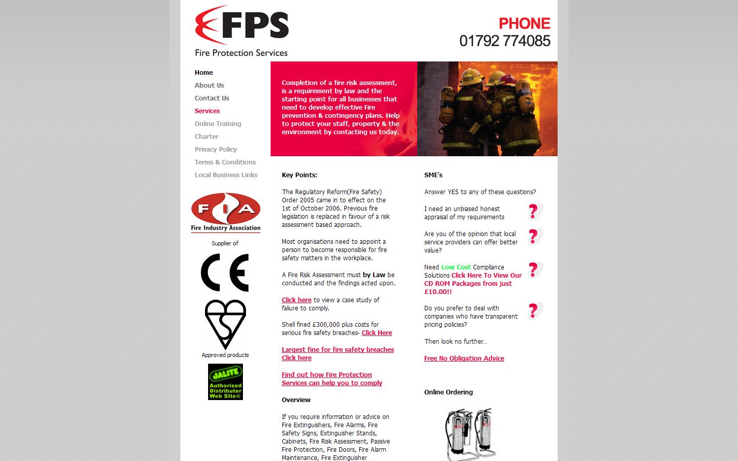 Fire Protection Services Ltd Website