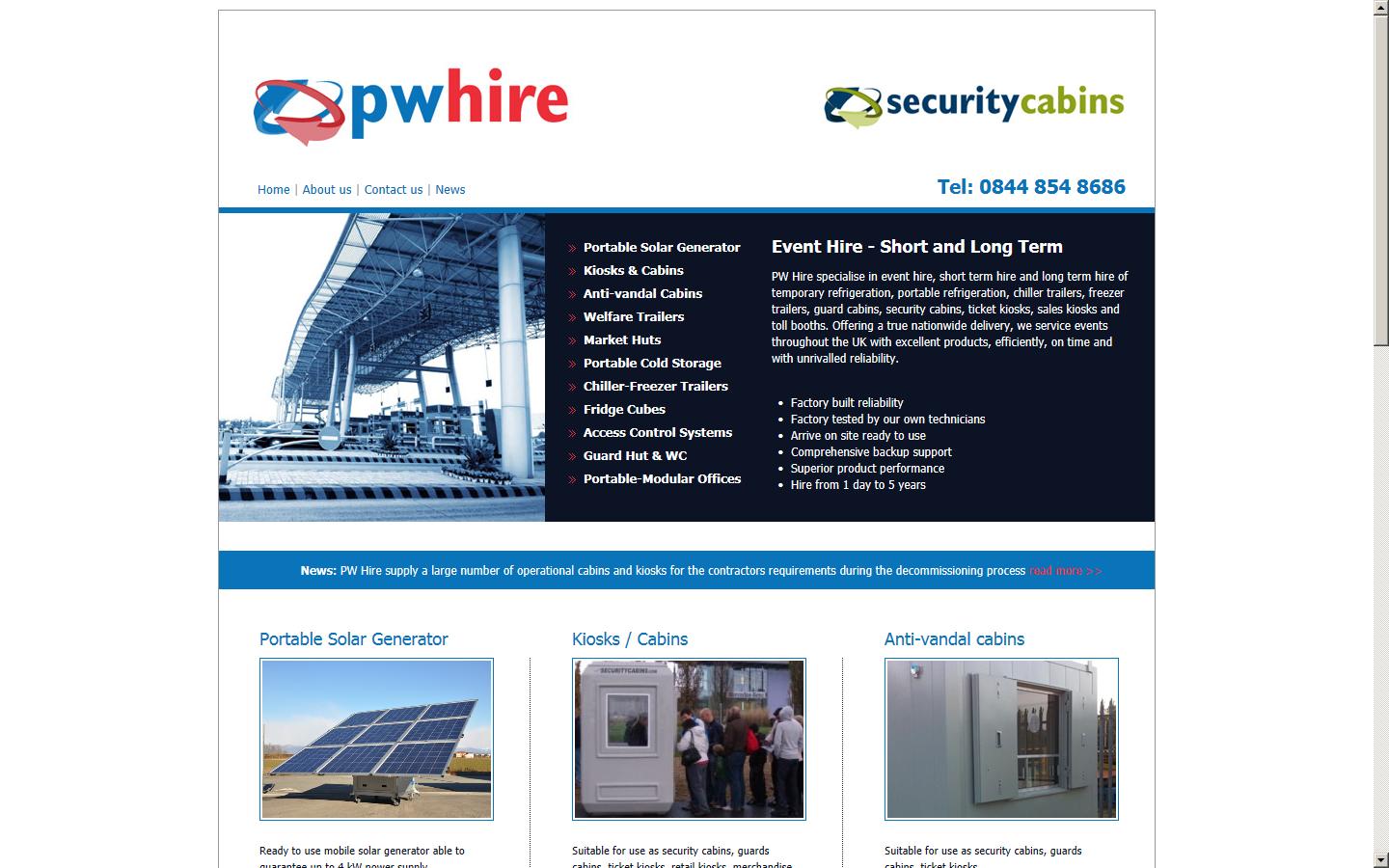 PW Hire Website