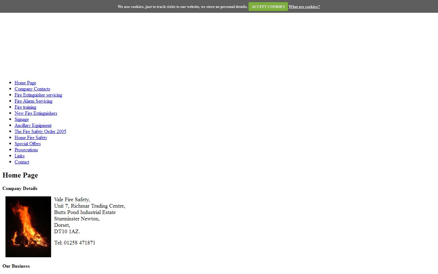 Vale Fire Safety Website