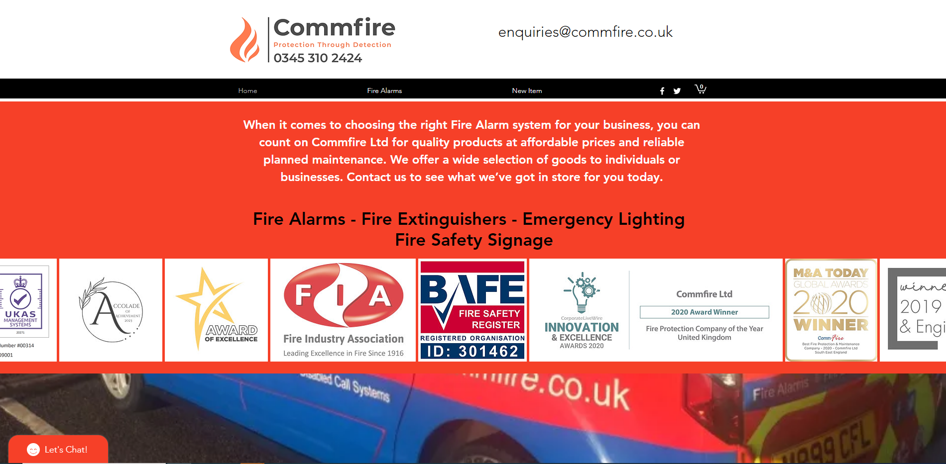 Commfire Ltd Website