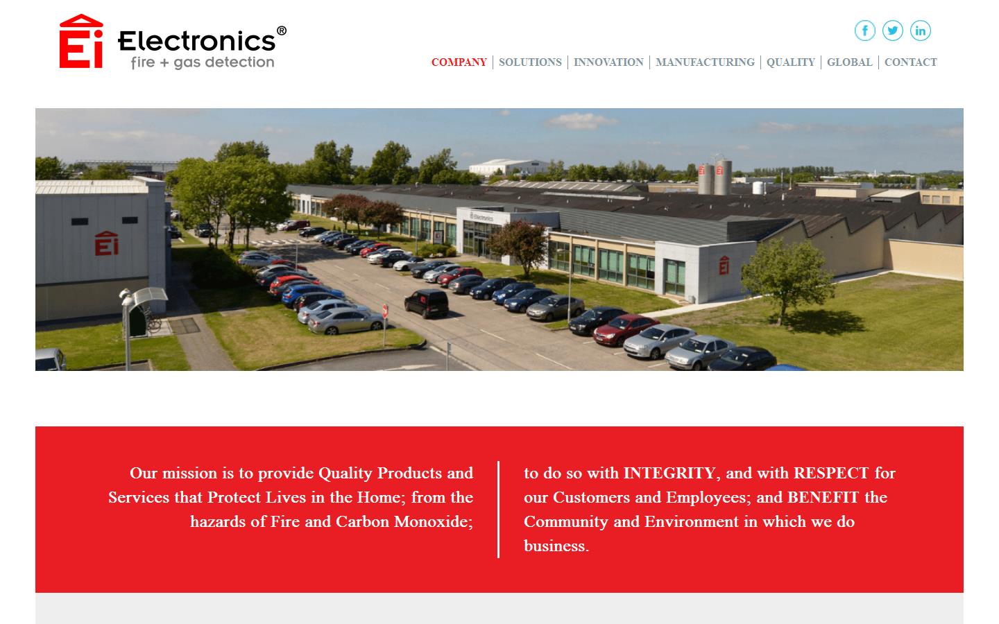 E I Electronics Website