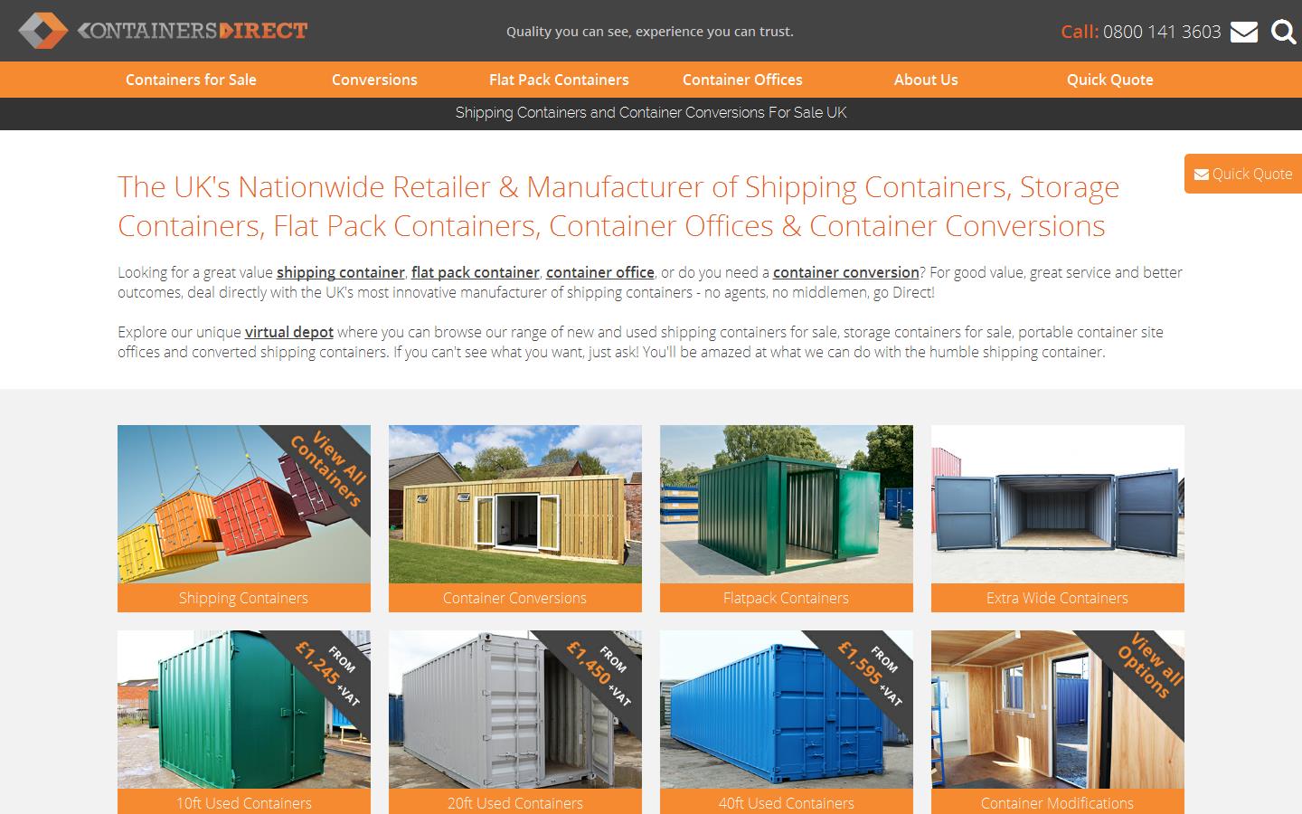 Containers Direct Website