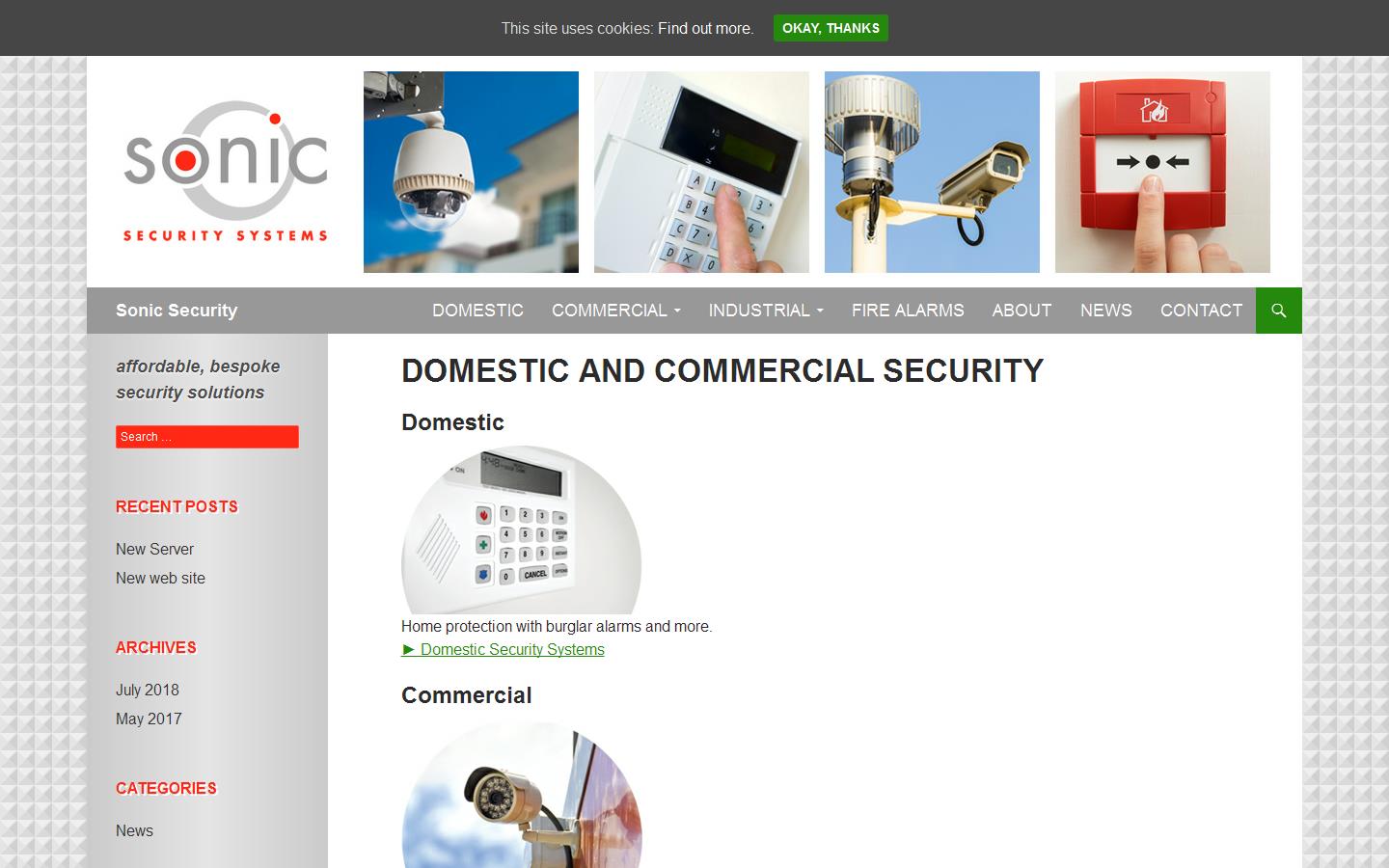 Sonic Security UK Ltd Website
